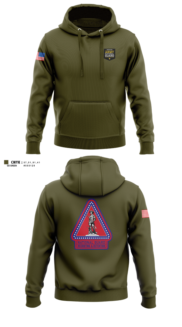 Hoodie, Missouri Army National Guard Recruiting and Retention Battalion, National Guard, Teamtime, Team time, sublimation, custom sports apparel, team uniforms, spirit wear, spiritwear, sports uniforms, custom shirts, team store, custom team store, fundraiser sports, apparel fundraiser