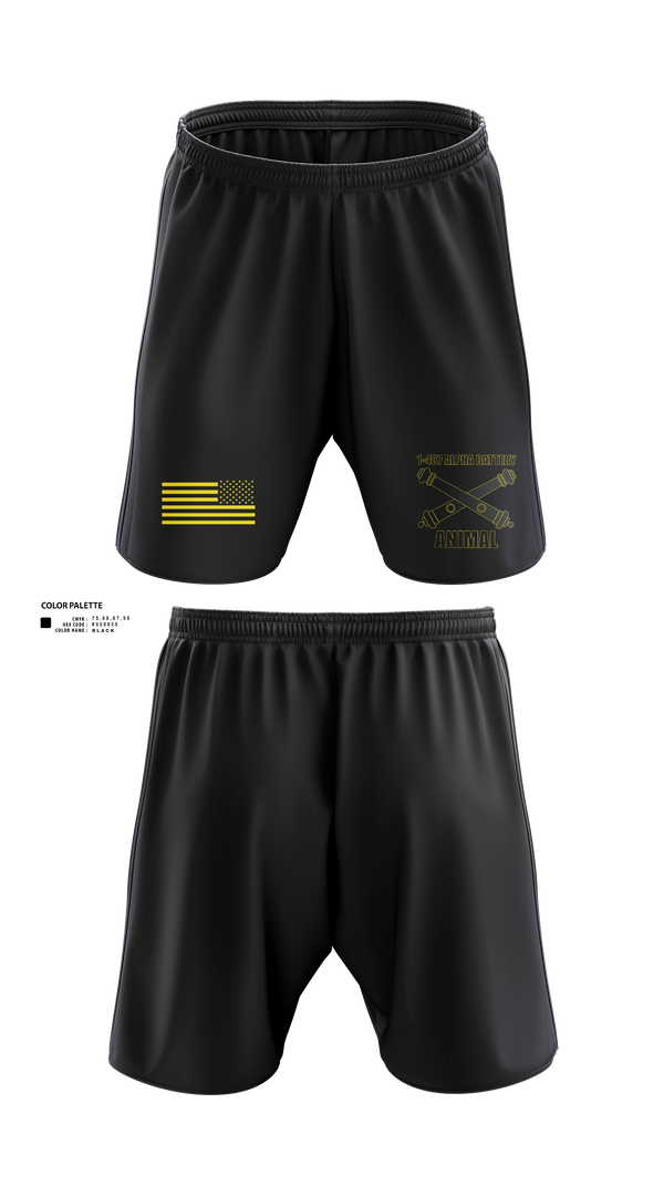 Athletic Shorts With Pockets, 1-487 Alpha Battery Field Artillery, National Guard, Teamtime, Team time, sublimation, custom sports apparel, team uniforms, spirit wear, spiritwear, sports uniforms, custom shirts, team store, custom team store, fundraiser sports, apparel fundraiser