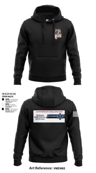 Hoodie, Alabama CARE EMS Inc., EMS/EMT, Teamtime, Team time, sublimation, custom sports apparel, team uniforms, spirit wear, spiritwear, sports uniforms, custom shirts, team store, custom team store, fundraiser sports, apparel fundraiser