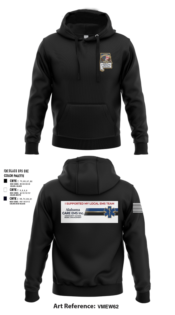 Hoodie, Alabama CARE EMS Inc., EMS/EMT, Teamtime, Team time, sublimation, custom sports apparel, team uniforms, spirit wear, spiritwear, sports uniforms, custom shirts, team store, custom team store, fundraiser sports, apparel fundraiser