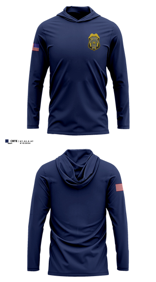 Long Sleeve hooded sunshirt, Department of public safety, Police, Teamtime, Team time, sublimation, custom sports apparel, team uniforms, spirit wear, spiritwear, sports uniforms, custom shirts, team store, custom team store, fundraiser sports, apparel fundraiser