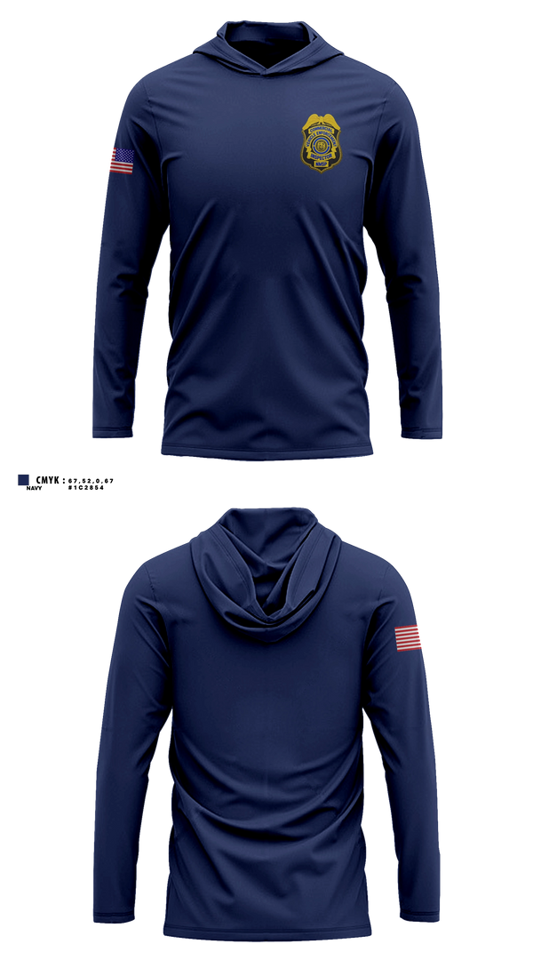 Long Sleeve hooded sunshirt, Department of public safety, Police, Teamtime, Team time, sublimation, custom sports apparel, team uniforms, spirit wear, spiritwear, sports uniforms, custom shirts, team store, custom team store, fundraiser sports, apparel fundraiser