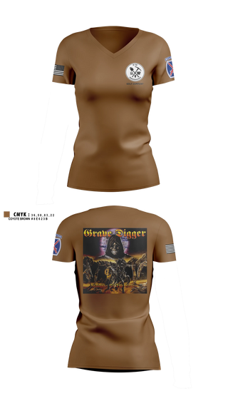 Womens Short Sleeve Vneck Shirt, Grave digger, Army, Teamtime, Team time, sublimation, custom sports apparel, team uniforms, spirit wear, spiritwear, sports uniforms, custom shirts, team store, custom team store, fundraiser sports, apparel fundraiser