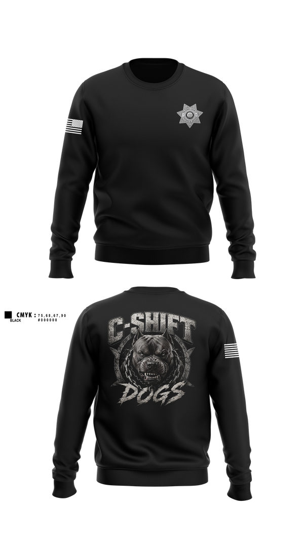 Crew Neck Sweatshirt, Orleans County Corrections, Police, Teamtime, Team time, sublimation, custom sports apparel, team uniforms, spirit wear, spiritwear, sports uniforms, custom shirts, team store, custom team store, fundraiser sports, apparel fundraiser