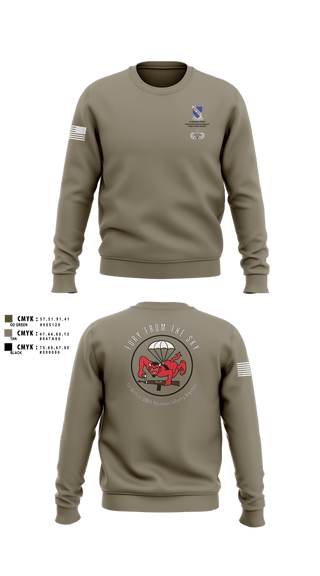 Crew Neck Sweatshirt, CCo, 1-508PIR (OG), Army, Teamtime, Team time, sublimation, custom sports apparel, team uniforms, spirit wear, spiritwear, sports uniforms, custom shirts, team store, custom team store, fundraiser sports, apparel fundraiser