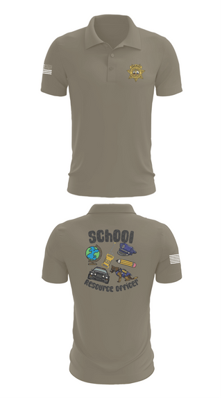 Short Sleeve Performance Polo, Florence County Sheriff's Office SRO, Police, Teamtime, Team time, sublimation, custom sports apparel, team uniforms, spirit wear, spiritwear, sports uniforms, custom shirts, team store, custom team store, fundraiser sports, apparel fundraiser