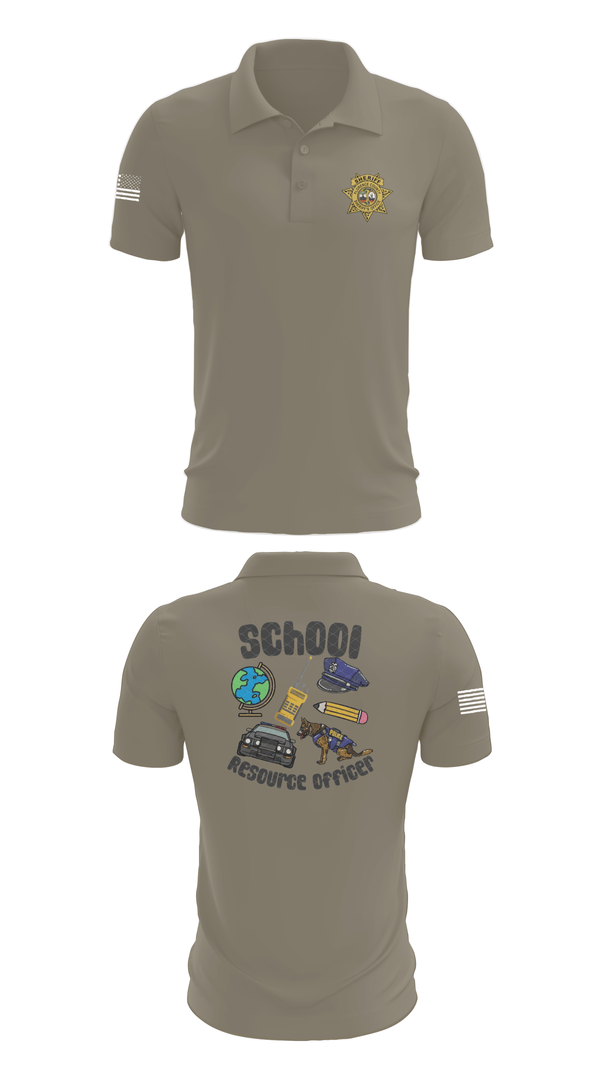 Short Sleeve Performance Polo, Florence County Sheriff's Office SRO, Police, Teamtime, Team time, sublimation, custom sports apparel, team uniforms, spirit wear, spiritwear, sports uniforms, custom shirts, team store, custom team store, fundraiser sports, apparel fundraiser