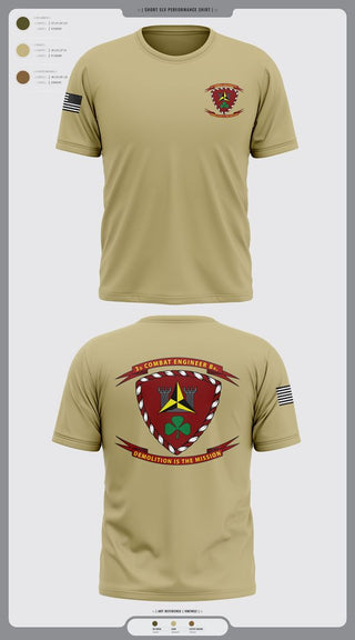 Old School Cotton Feel Shirt, 3d Combat Engineer Battalion, , Teamtime, Team time, sublimation, custom sports apparel, team uniforms, spirit wear, spiritwear, sports uniforms, custom shirts, team store, custom team store, fundraiser sports, apparel fundraiser