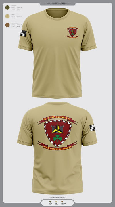 3d Combat Engineer Battalion 88033751 Old School Cotton Feel Shirt - 2