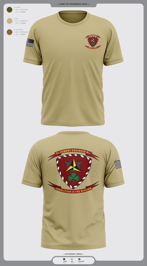 Old School Cotton Feel Shirt, 3d Combat Engineer Battalion, , Teamtime, Team time, sublimation, custom sports apparel, team uniforms, spirit wear, spiritwear, sports uniforms, custom shirts, team store, custom team store, fundraiser sports, apparel fundraiser