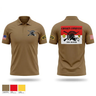 Short Sleeve Performance Polo, Chosen co 1-12 CAV, Army, Teamtime, Team time, sublimation, custom sports apparel, team uniforms, spirit wear, spiritwear, sports uniforms, custom shirts, team store, custom team store, fundraiser sports, apparel fundraiser