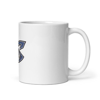 Falcon Middle School Basketball 65038956 White Glossy Mug - Large