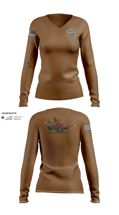 3-6 Fox Co. 82938446 Women's Long Sleeve V-neck Shirt - 21