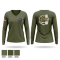 75th Ranger 2nd Battalion Women's Long Sleeve V-neck Shirt - 1