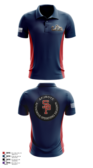 Short Sleeve Performance Polo, AFJROTC MS-081 DRONE TEAM, , Teamtime, Team time, sublimation, custom sports apparel, team uniforms, spirit wear, spiritwear, sports uniforms, custom shirts, team store, custom team store, fundraiser sports, apparel fundraiser