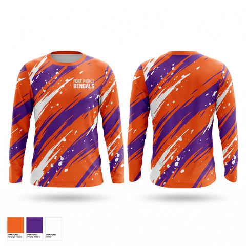 Long Sleeve Performance Shirt, Fort Pierce Bengals, , Teamtime, Team time, sublimation, custom sports apparel, team uniforms, spirit wear, spiritwear, sports uniforms, custom shirts, team store, custom team store, fundraiser sports, apparel fundraiser