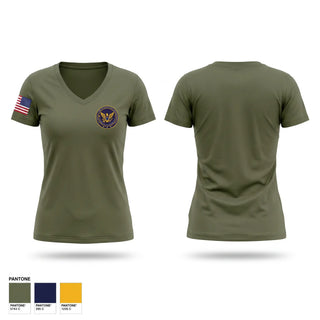 Womens Short Sleeve Vneck Shirt, NJOHSP Counterintelligence Unit, Police, Teamtime, Team time, sublimation, custom sports apparel, team uniforms, spirit wear, spiritwear, sports uniforms, custom shirts, team store, custom team store, fundraiser sports, apparel fundraiser