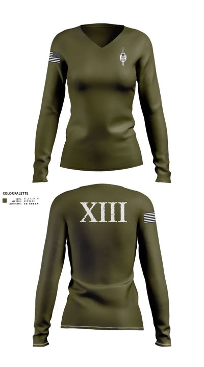 Southern Field Office (CID) 95440837 Women's Long Sleeve V-neck Shirt - 131