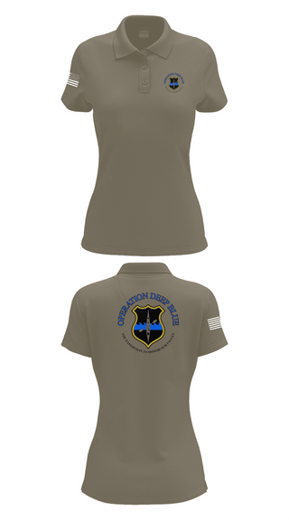 Womens Short Sleeve Performance Polo, Operation Deep Blue, , Teamtime, Team time, sublimation, custom sports apparel, team uniforms, spirit wear, spiritwear, sports uniforms, custom shirts, team store, custom team store, fundraiser sports, apparel fundraiser