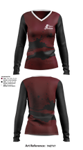 Auburn Spartans 93262128 Women's Long Sleeve V-neck Shirt - 2