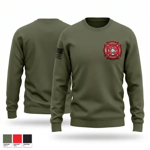 Crew Neck Sweatshirt, Scandia valley fire department, Fire Department, Teamtime, Team time, sublimation, custom sports apparel, team uniforms, spirit wear, spiritwear, sports uniforms, custom shirts, team store, custom team store, fundraiser sports, apparel fundraiser