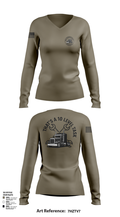 1482nd Transportation Company 43933777 Women's Long Sleeve V-neck Shirt - 101
