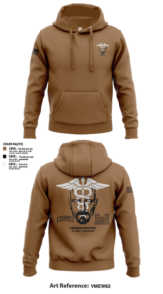Hoodie, Heisenberg’s, Army, Teamtime, Team time, sublimation, custom sports apparel, team uniforms, spirit wear, spiritwear, sports uniforms, custom shirts, team store, custom team store, fundraiser sports, apparel fundraiser