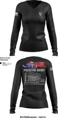 Vet-Sec Protective agency 68125060 Women's Long Sleeve V-neck Shirt - 100