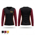 Milford hs lady Bucs 65937676 Women's Long Sleeve V-neck Shirt - 1