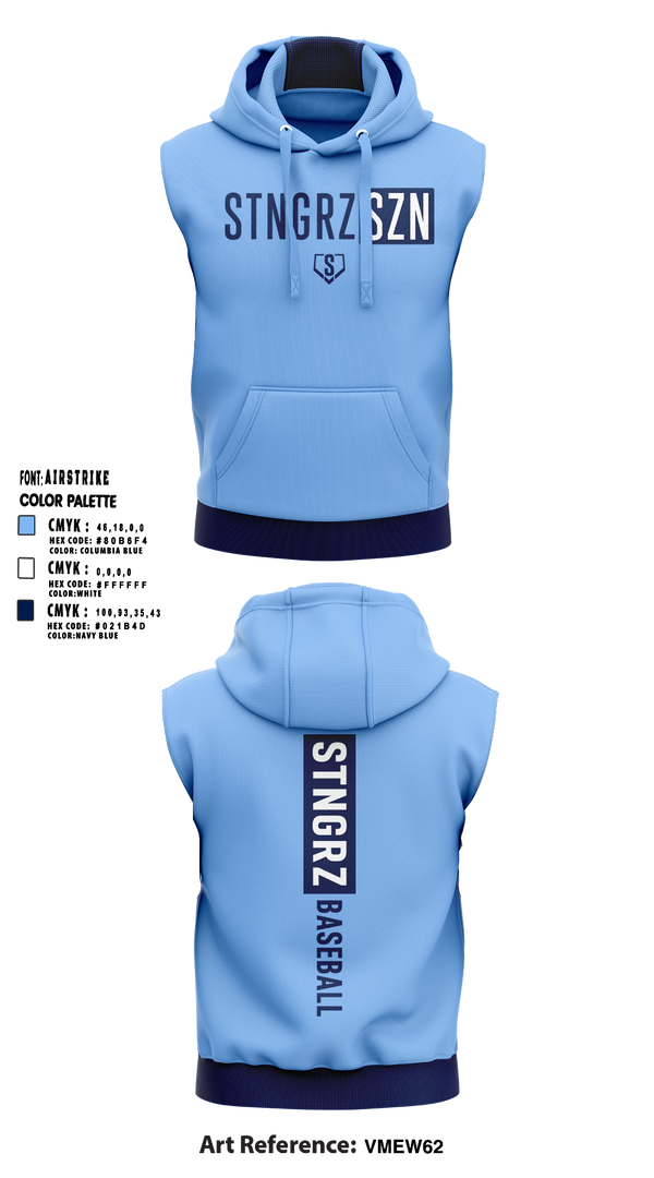 GS Baseball Sleeveless Hoodie - 5