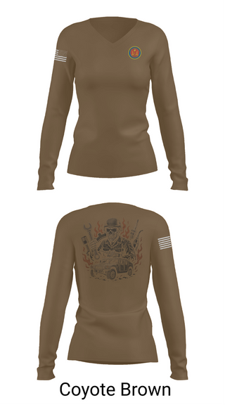 Womens Long Sleeve Vneck Shirt, 4th Combat Engineer Battalion A Co, Marines, Teamtime, Team time, sublimation, custom sports apparel, team uniforms, spirit wear, spiritwear, sports uniforms, custom shirts, team store, custom team store, fundraiser sports, apparel fundraiser