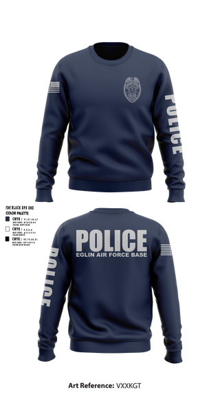 96 SFS / Eglin Police Crew Neck Sweatshirt - 6 (DAF BADGE)