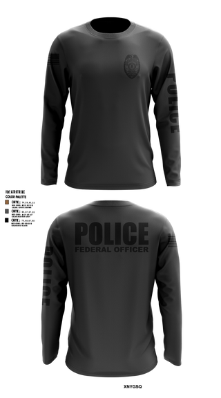 96 SFS / Eglin Police Long Sleeve Performance Shirt - 7 (DAF BADGE)