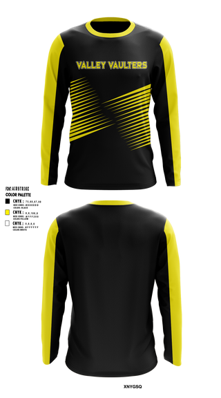 Valley Vaulters Long Sleeve Performance Shirt 1