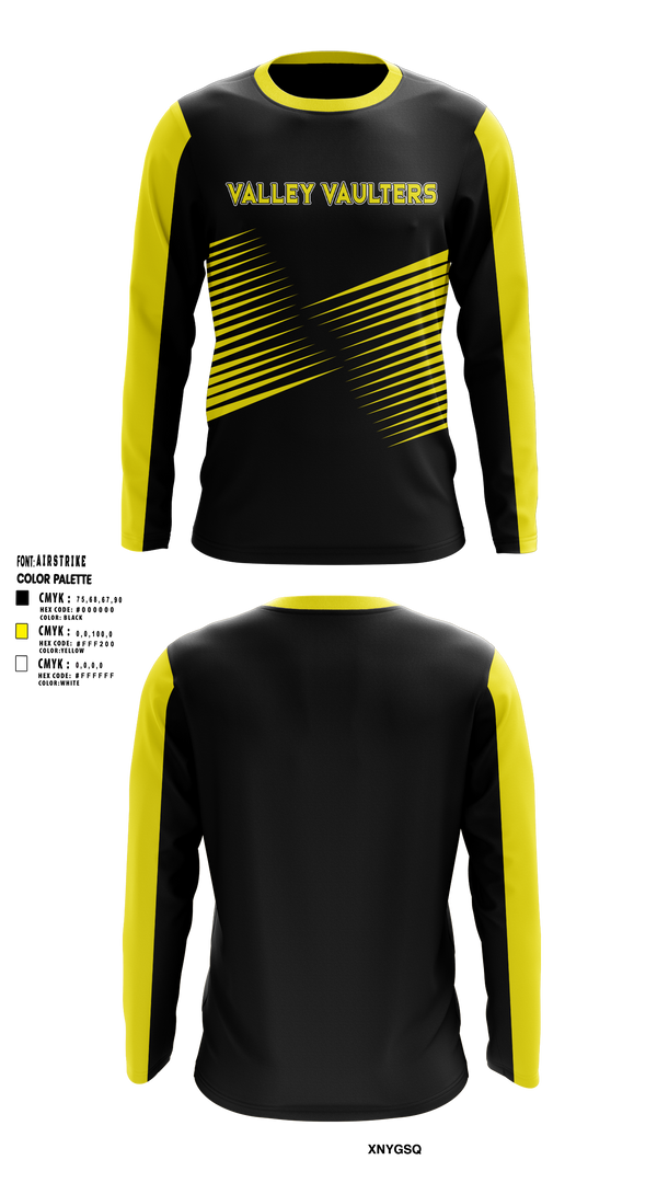 Valley Vaulters Long Sleeve Performance Shirt 1