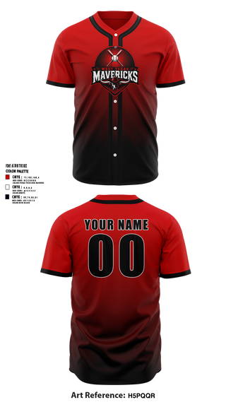 West Texas Mavericks Full Button Baseball Jersey - 5