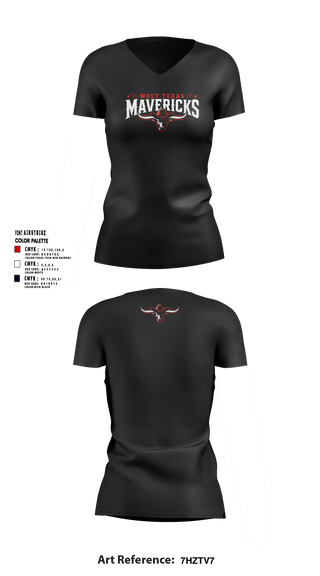 West Texas Mavericks Women's Short Sleeve V-neck Shirt -7