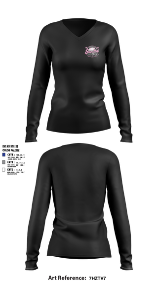 Republic Sandlot Sisters Women's Long Sleeve V-neck Shirt - 6