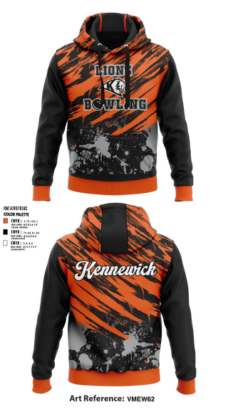 Hoodie, Kennewick lions, Bowling, Teamtime, Team time, sublimation, custom sports apparel, team uniforms, spirit wear, spiritwear, sports uniforms, custom shirts, team store, custom team store, fundraiser sports, apparel fundraiser