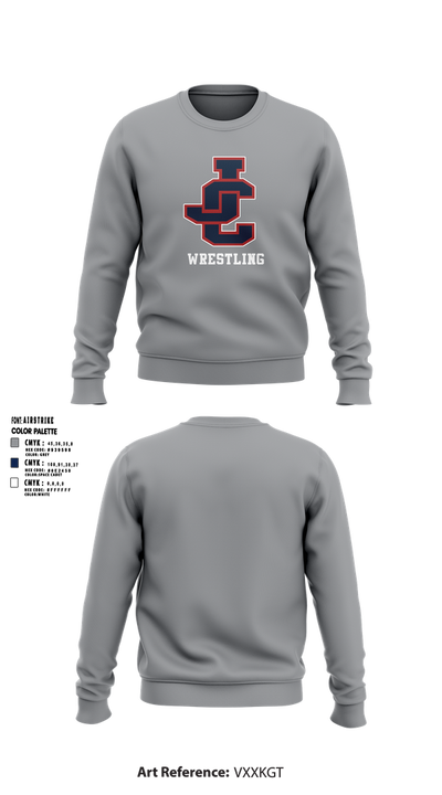 Jefferson County High School Wrestling 85833638 Crew Neck Sweatshirt - 30