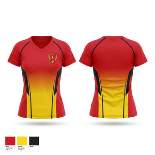 Womens Short Sleeve Vneck Shirt, Phoenix Martial Arts Academy, , Teamtime, Team time, sublimation, custom sports apparel, team uniforms, spirit wear, spiritwear, sports uniforms, custom shirts, team store, custom team store, fundraiser sports, apparel fundraiser