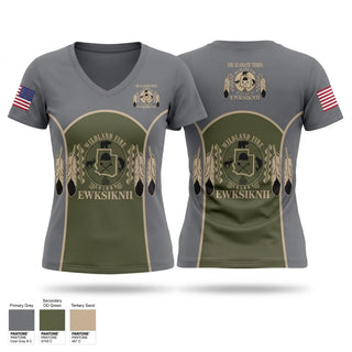 Womens Short Sleeve Vneck Shirt, Klamath tribes, Fire Department, Teamtime, Team time, sublimation, custom sports apparel, team uniforms, spirit wear, spiritwear, sports uniforms, custom shirts, team store, custom team store, fundraiser sports, apparel fundraiser