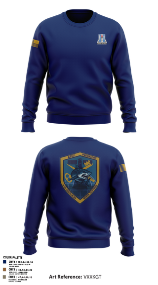 Crew Neck Sweatshirt, Alpha Company, 205th MI BN, Army, Teamtime, Team time, sublimation, custom sports apparel, team uniforms, spirit wear, spiritwear, sports uniforms, custom shirts, team store, custom team store, fundraiser sports, apparel fundraiser