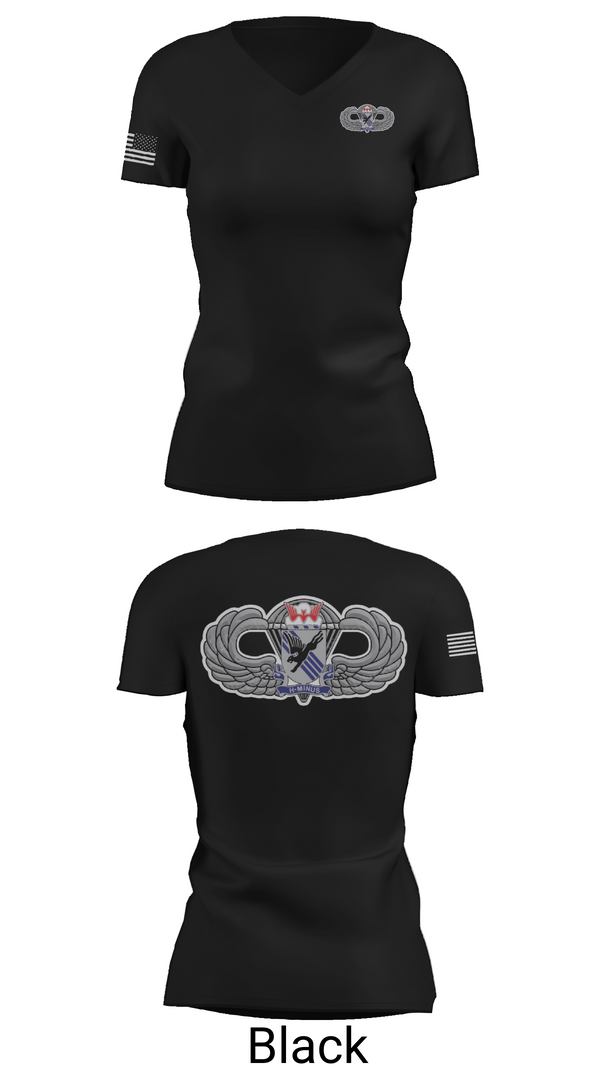 Womens Short Sleeve Vneck Shirt, 1-505th PIR 82nd airborne, Army, Teamtime, Team time, sublimation, custom sports apparel, team uniforms, spirit wear, spiritwear, sports uniforms, custom shirts, team store, custom team store, fundraiser sports, apparel fundraiser