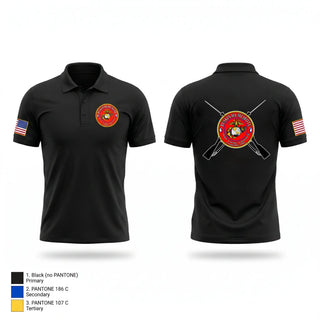 Short Sleeve Performance Polo, Ruskin Highschool MCJROTC drill team, Marines, Teamtime, Team time, sublimation, custom sports apparel, team uniforms, spirit wear, spiritwear, sports uniforms, custom shirts, team store, custom team store, fundraiser sports, apparel fundraiser