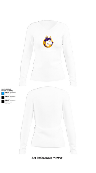 Womens Long Sleeve Vneck Shirt, Washington Middle School Jr. Huskies, Men's Basketball, Teamtime, Team time, sublimation, custom sports apparel, team uniforms, spirit wear, spiritwear, sports uniforms, custom shirts, team store, custom team store, fundraiser sports, apparel fundraiser