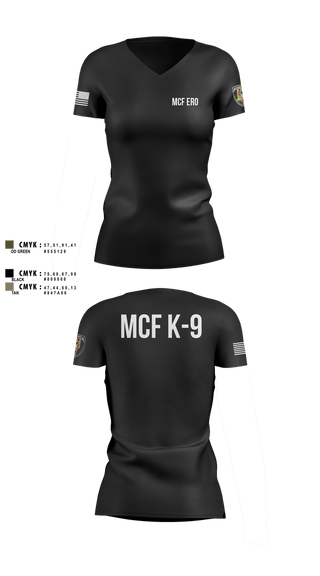 Womens Short Sleeve Vneck Shirt, MCF K-9, Police, Teamtime, Team time, sublimation, custom sports apparel, team uniforms, spirit wear, spiritwear, sports uniforms, custom shirts, team store, custom team store, fundraiser sports, apparel fundraiser