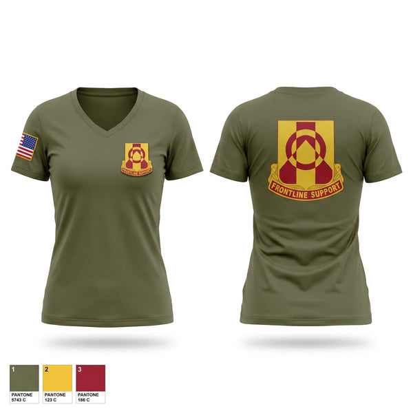 Womens Short Sleeve Vneck Shirt, 296 BSB, Army, Teamtime, Team time, sublimation, custom sports apparel, team uniforms, spirit wear, spiritwear, sports uniforms, custom shirts, team store, custom team store, fundraiser sports, apparel fundraiser