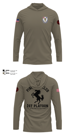1/182 1st Platoon Long Sleeve Hooded Sun Shirt - 10