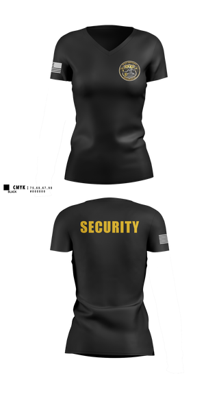 Detroit bodyguards protection unit Women's Short Sleeve V-neck Shirt - 3